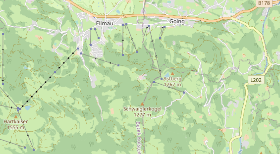 Restaurant auf Karte