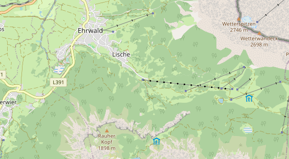 Restaurant auf Karte