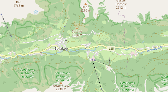 Restaurant auf Karte