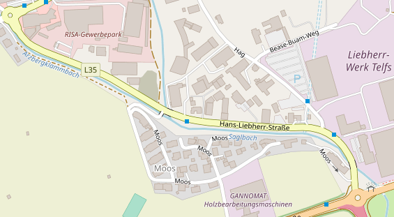 Restaurant auf Karte