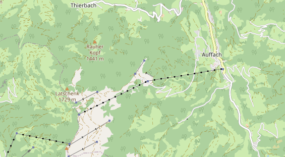 Restaurant auf Karte