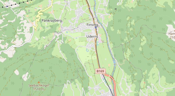 Restaurant auf Karte