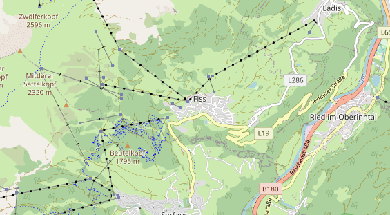 Restaurant auf Karte