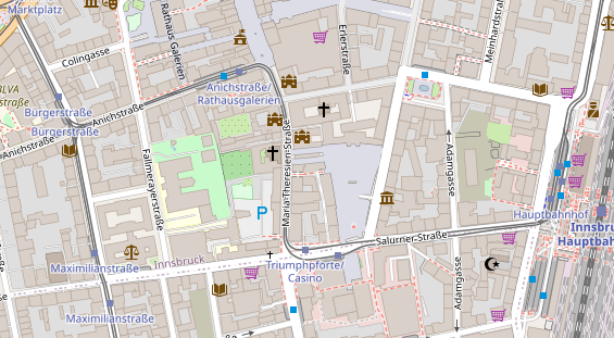 Restaurant auf Karte