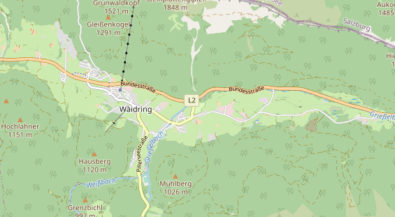 Restaurant auf Karte