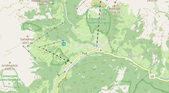 Restaurant auf Karte