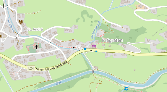 Restaurant auf Karte