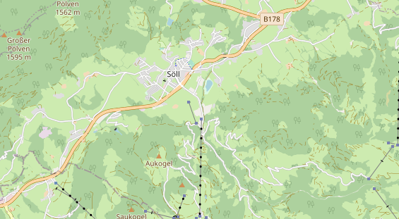 Restaurant auf Karte