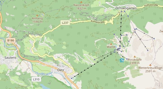 Restaurant auf Karte