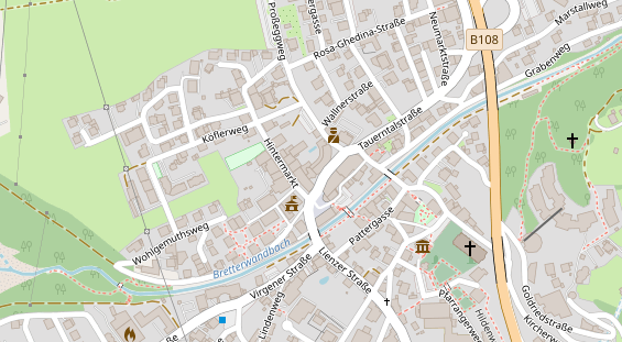 Restaurant auf Karte