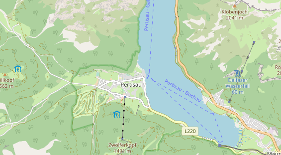 Restaurant auf Karte