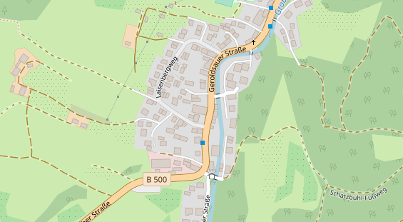 Restaurant auf Karte