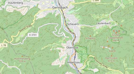 Restaurant auf Karte