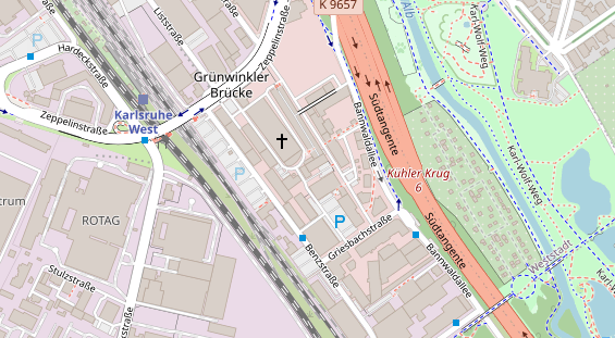 Restaurant auf Karte
