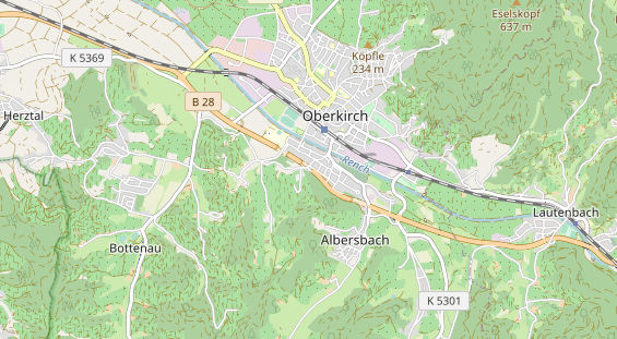 Restaurant auf Karte
