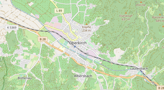 Restaurant auf Karte