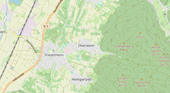 Restaurant auf Karte