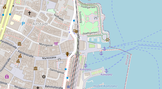 Restaurant auf Karte