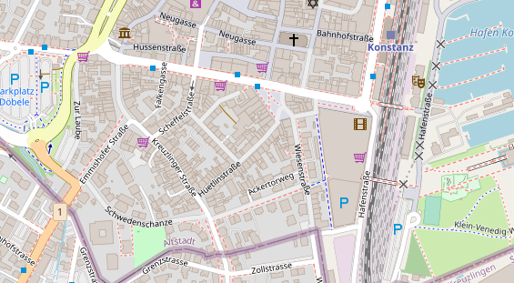 Restaurant auf Karte