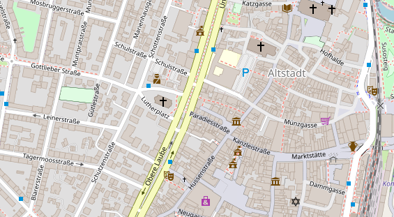 Restaurant auf Karte