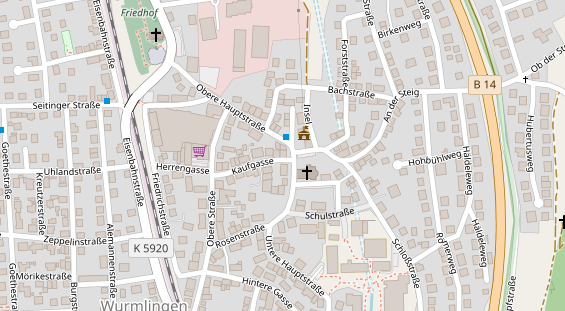 Restaurant auf Karte