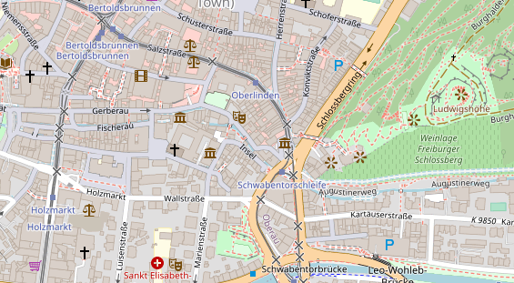 Restaurant auf Karte