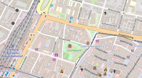 Restaurant auf Karte