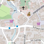 Restaurant auf Karte