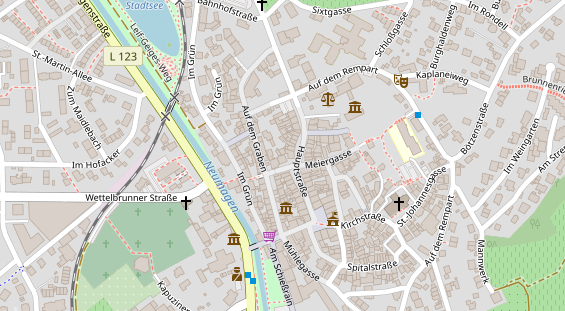 Restaurant auf Karte