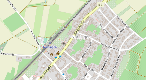 Restaurant auf Karte