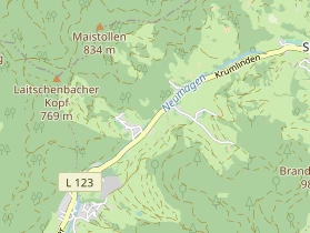 Restaurant auf Karte