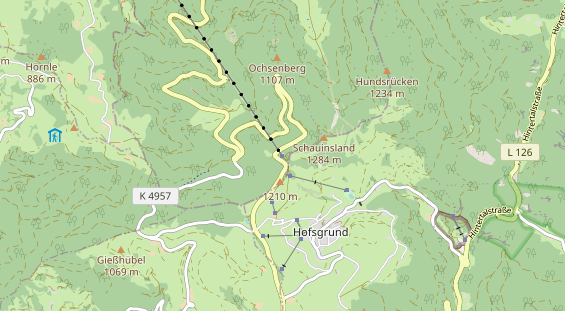 Restaurant auf Karte