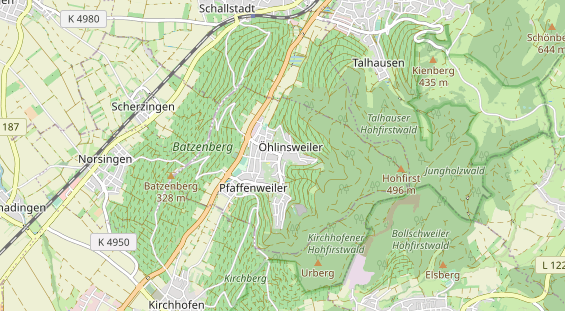 Restaurant auf Karte