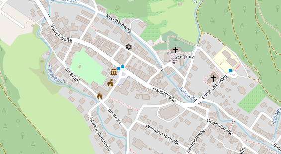 Restaurant auf Karte