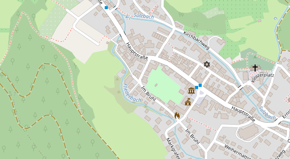 Restaurant auf Karte