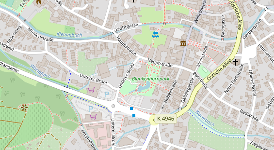 Restaurant auf Karte