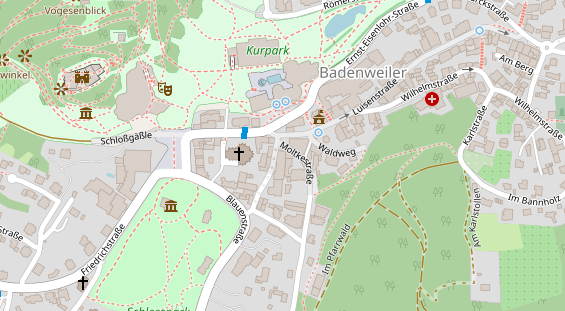 Restaurant auf Karte