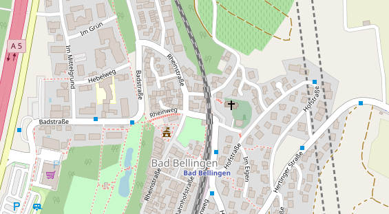 Restaurant auf Karte