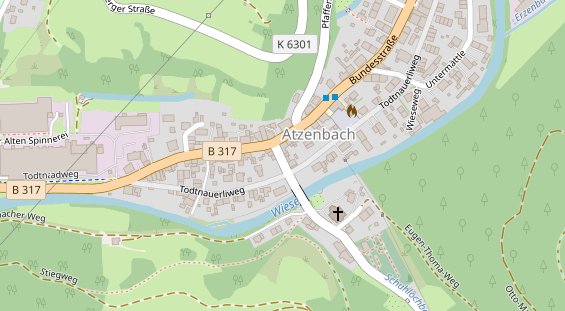 Restaurant auf Karte