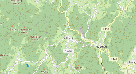 Restaurant auf Karte