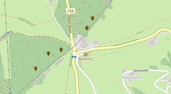 Restaurant auf Karte