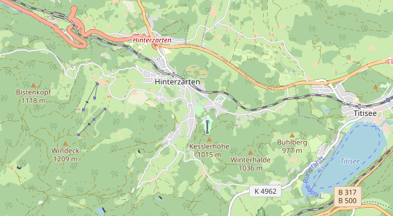 Restaurant auf Karte