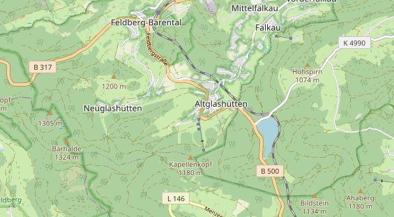Restaurant auf Karte