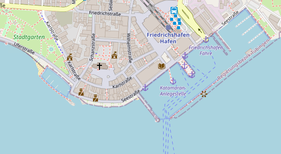 Restaurant auf Karte