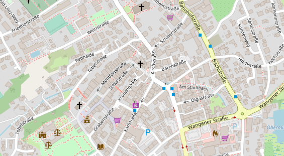 Restaurant auf Karte