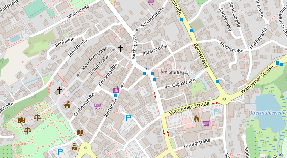 Restaurant auf Karte