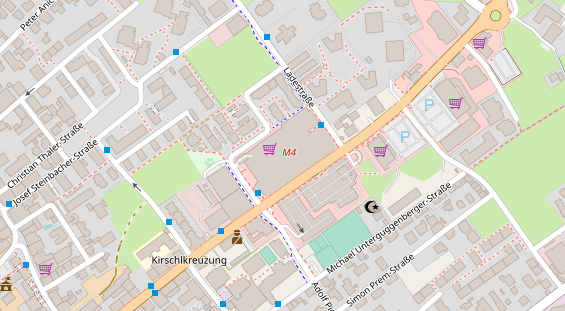 Restaurant auf Karte