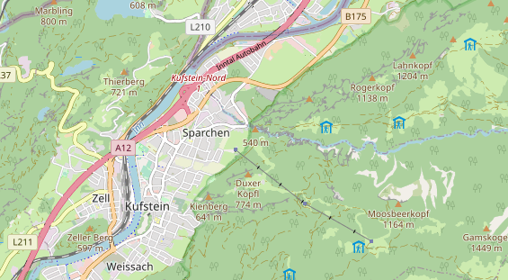 Restaurant auf Karte