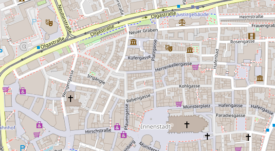 Restaurant auf Karte