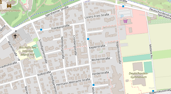 Restaurant auf Karte